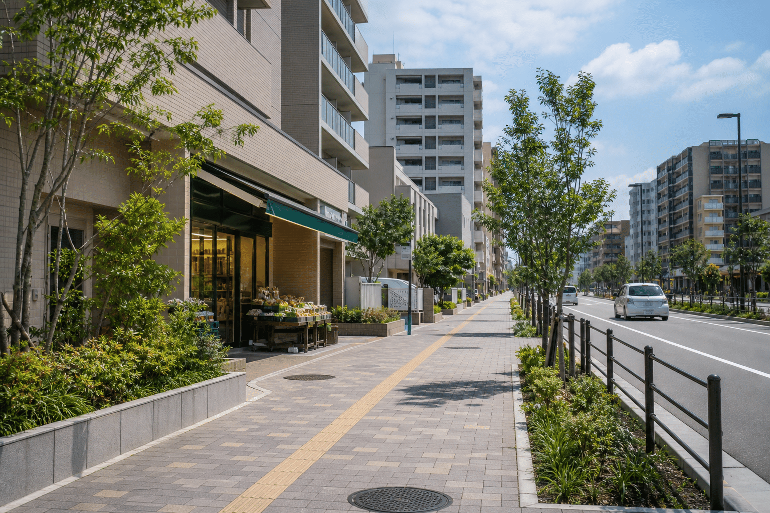 二人暮らしの周辺環境を確認する住宅街